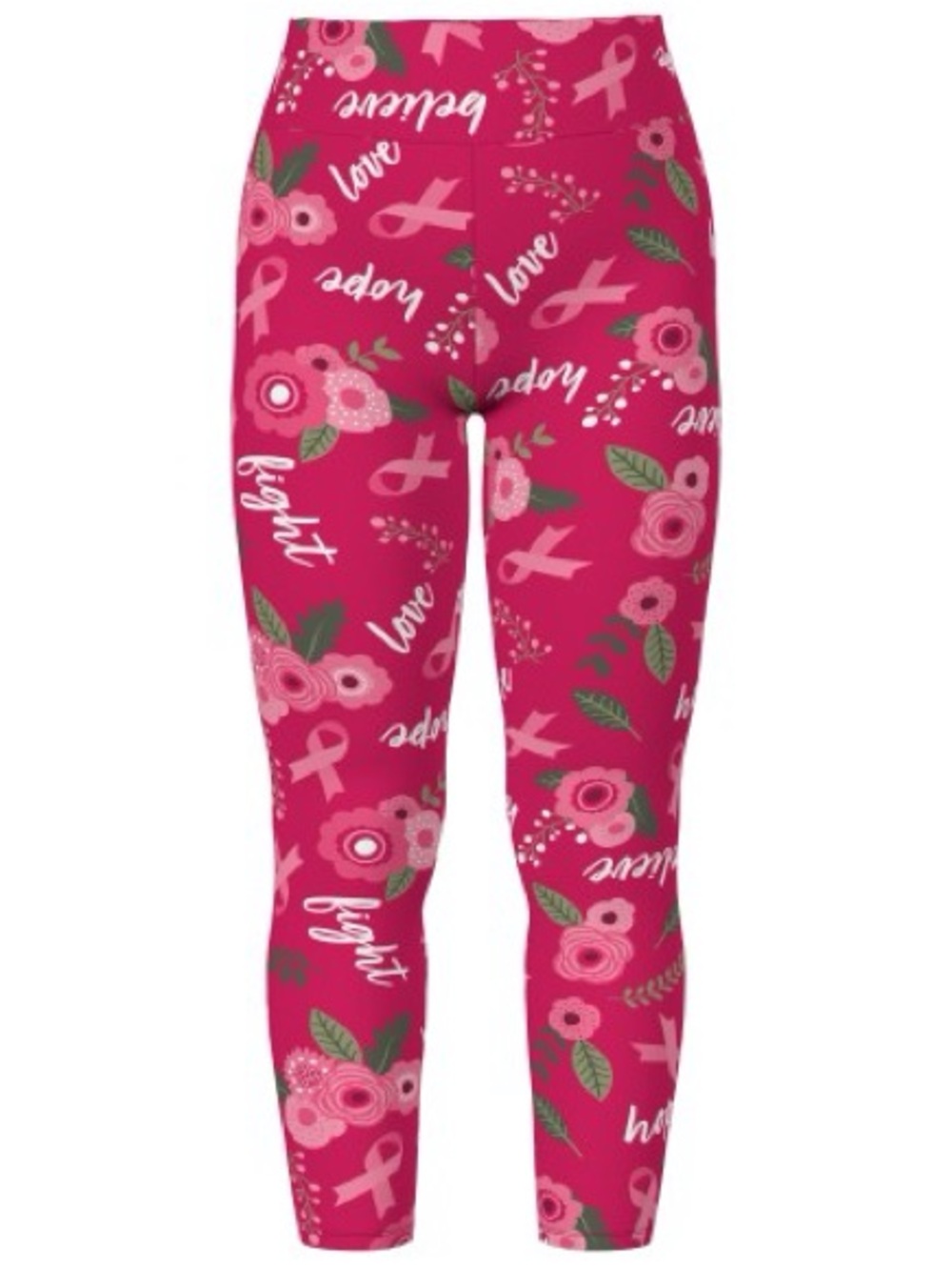 LuLaRoe Pink BCA Floral & Ribbon Leggings NWT Size TC